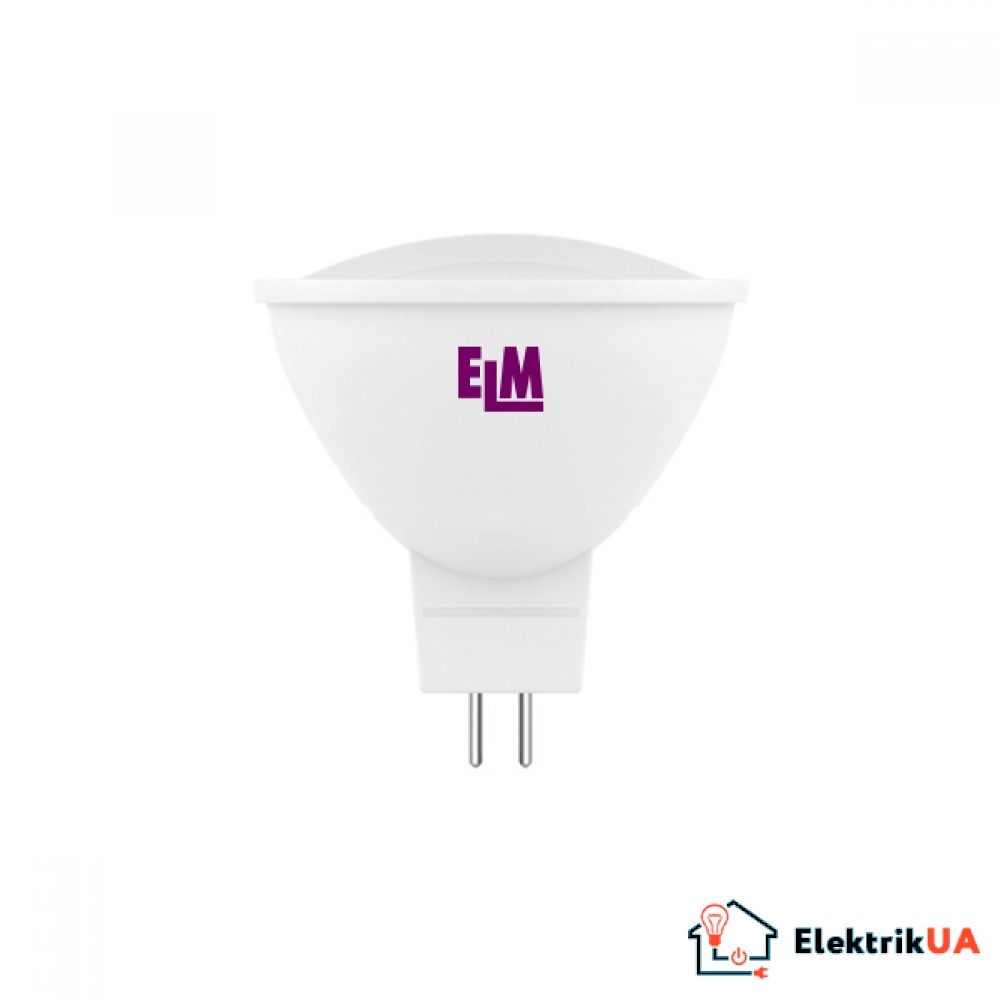 Світлодіодна лампа ELM Led MR16 5W PA10L GU5.3 3000 120гр. (18-0066)